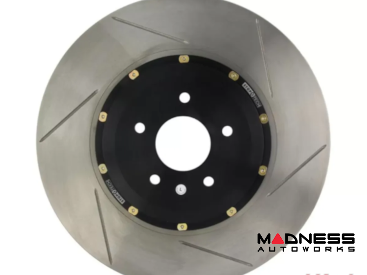 Porsche 911 Brake Rotor (1) - Front Left - Stoptech - Slotted AeroRotor - Black - `10-`11